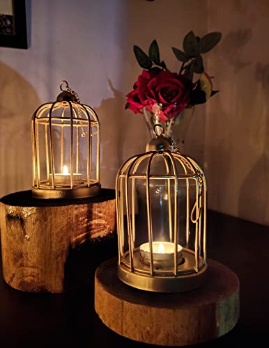 Decorative Gold Tea Light Candle Holder Set of 3