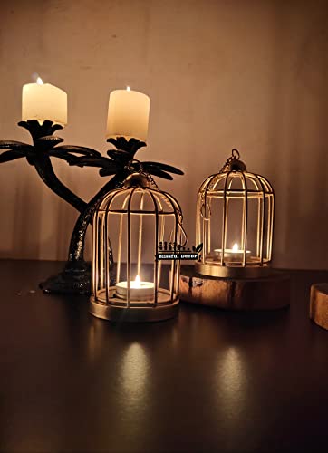 Decorative Gold Tea Light Candle Holder Set of 3