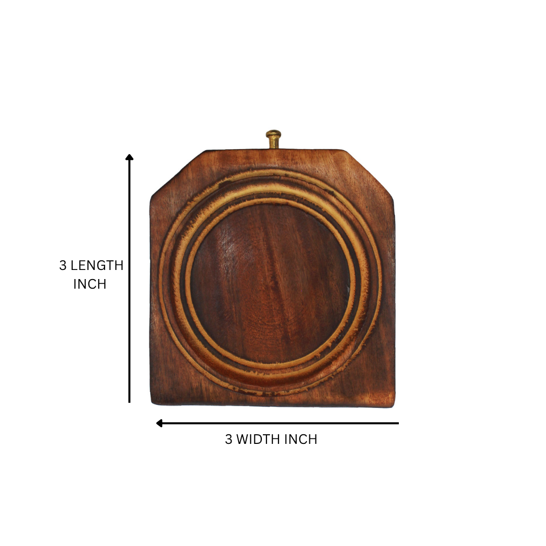 Handcrafted Wooden Deer Coaster Set