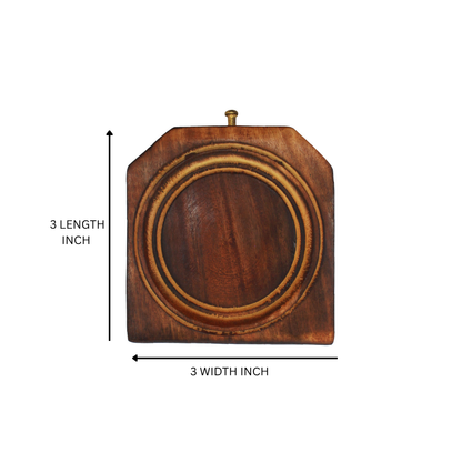 Handcrafted Wooden Deer Coaster Set